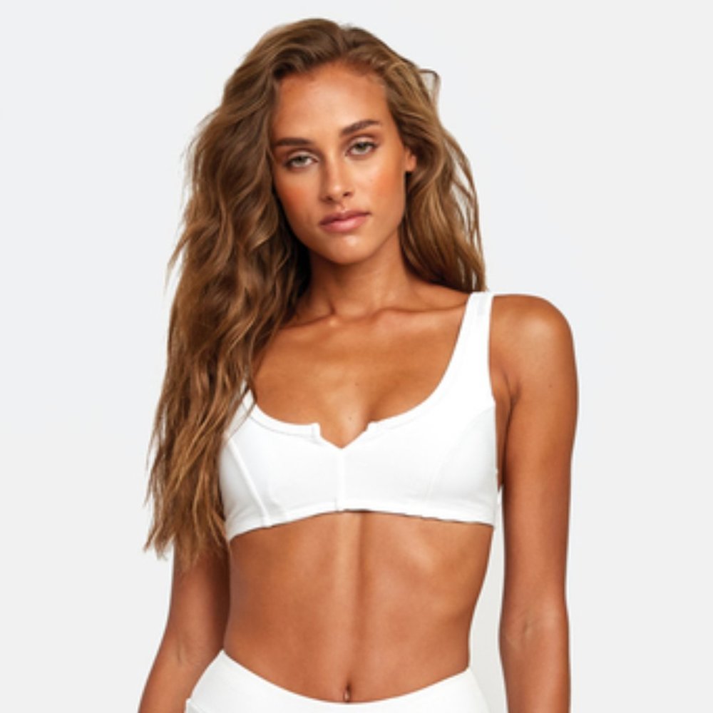 RVCA Salt Wash Ribbed Knit Bralette Bikini Top